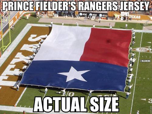 Prince Fielder Texas jersey